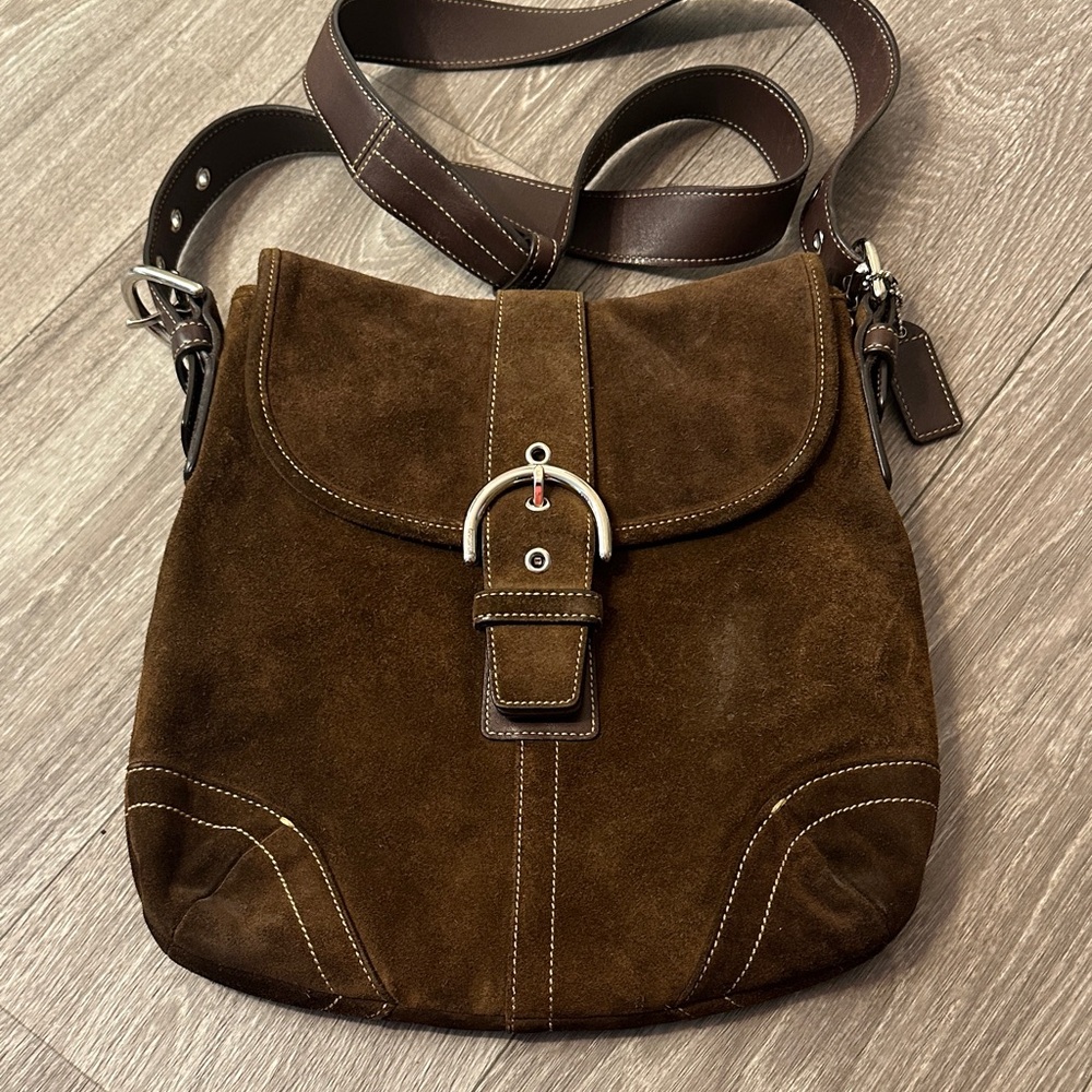 Coach Brown and Tan Messenger Bag